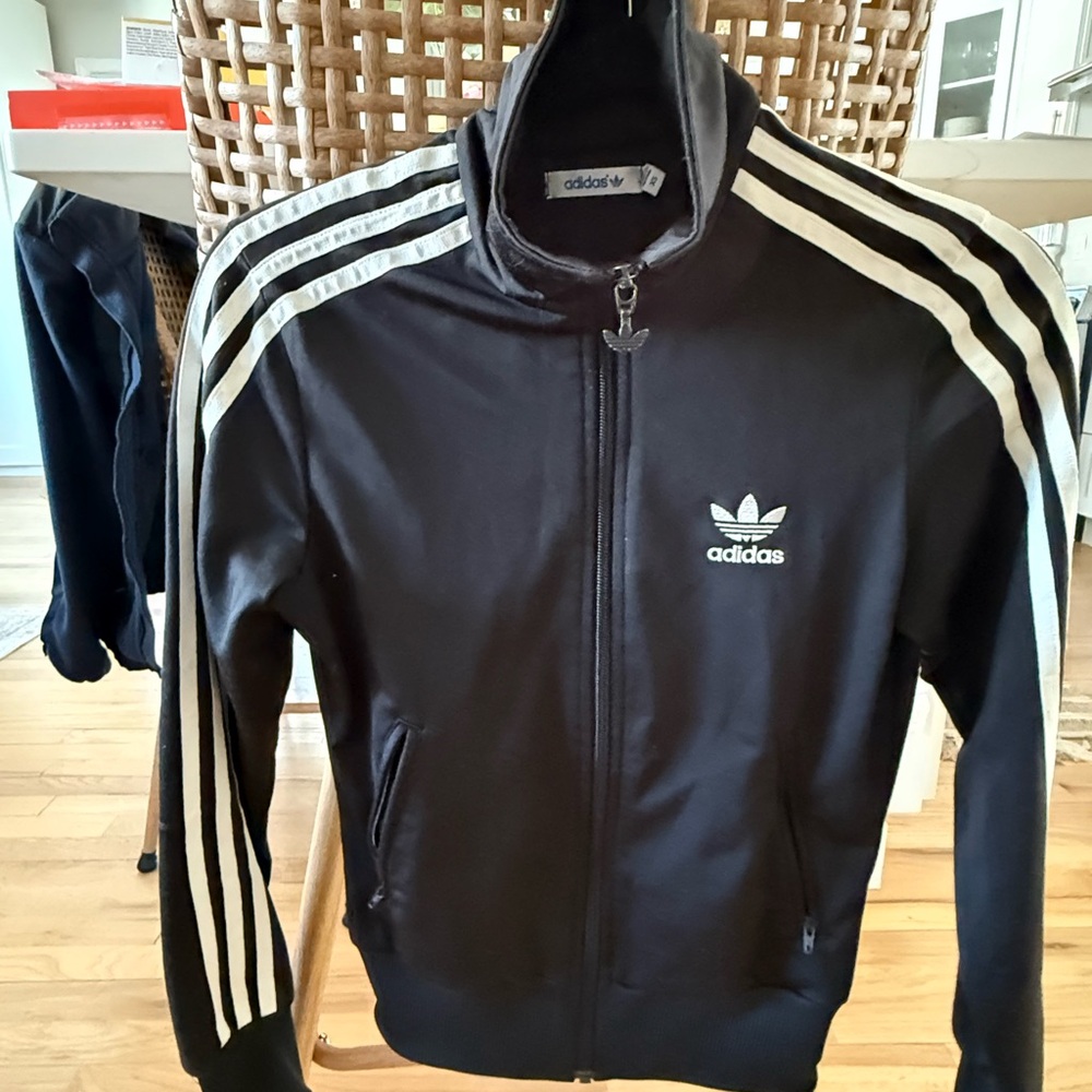 Adidas Black Tee with White Logo